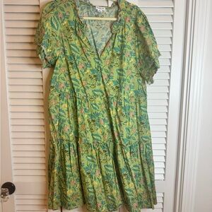 Chic Soul Green Floral Dress